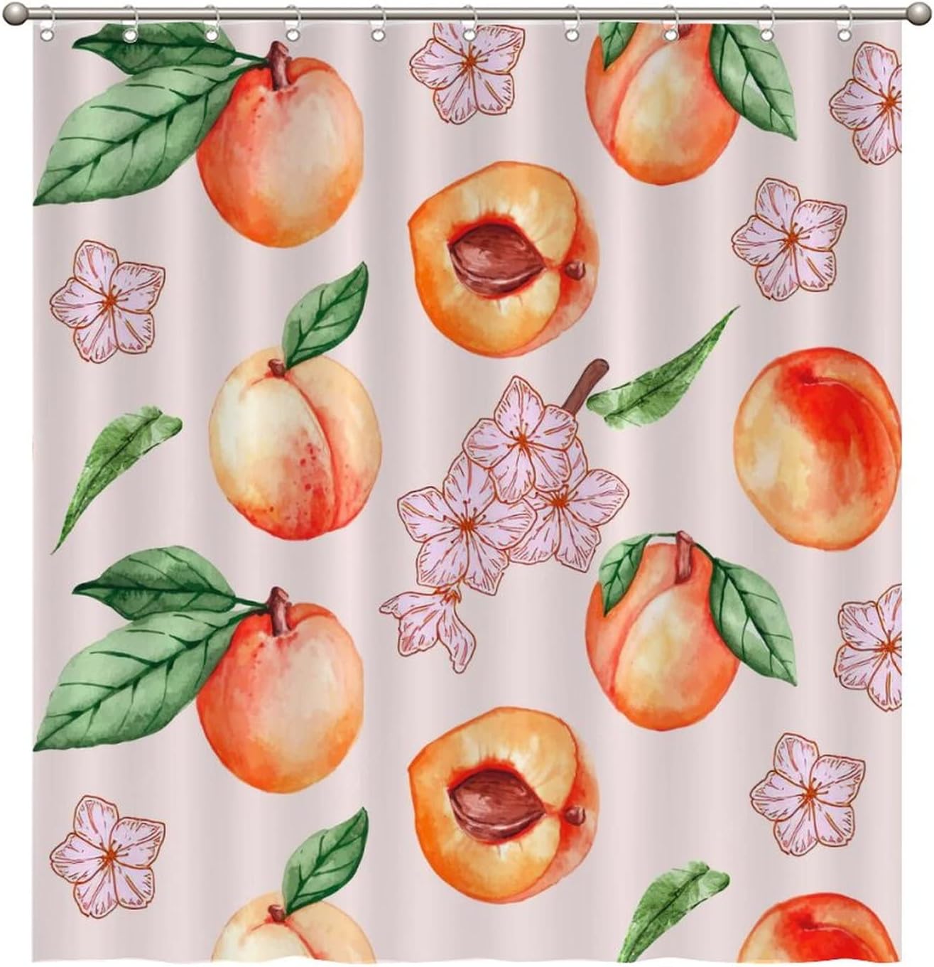 Perfectly Pondered Cute Fruit Shower Curtain