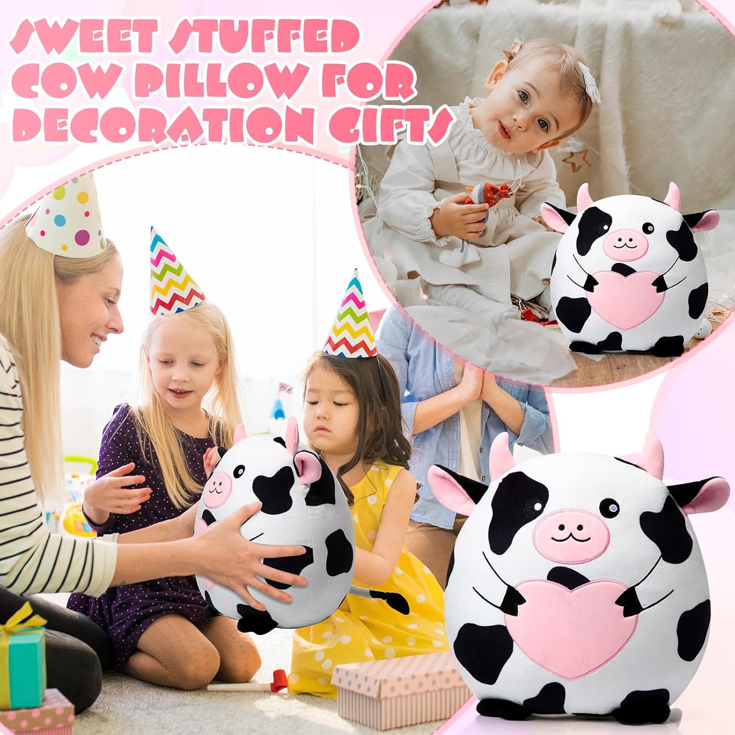 Leyndo Premium Cow Plush Pillow