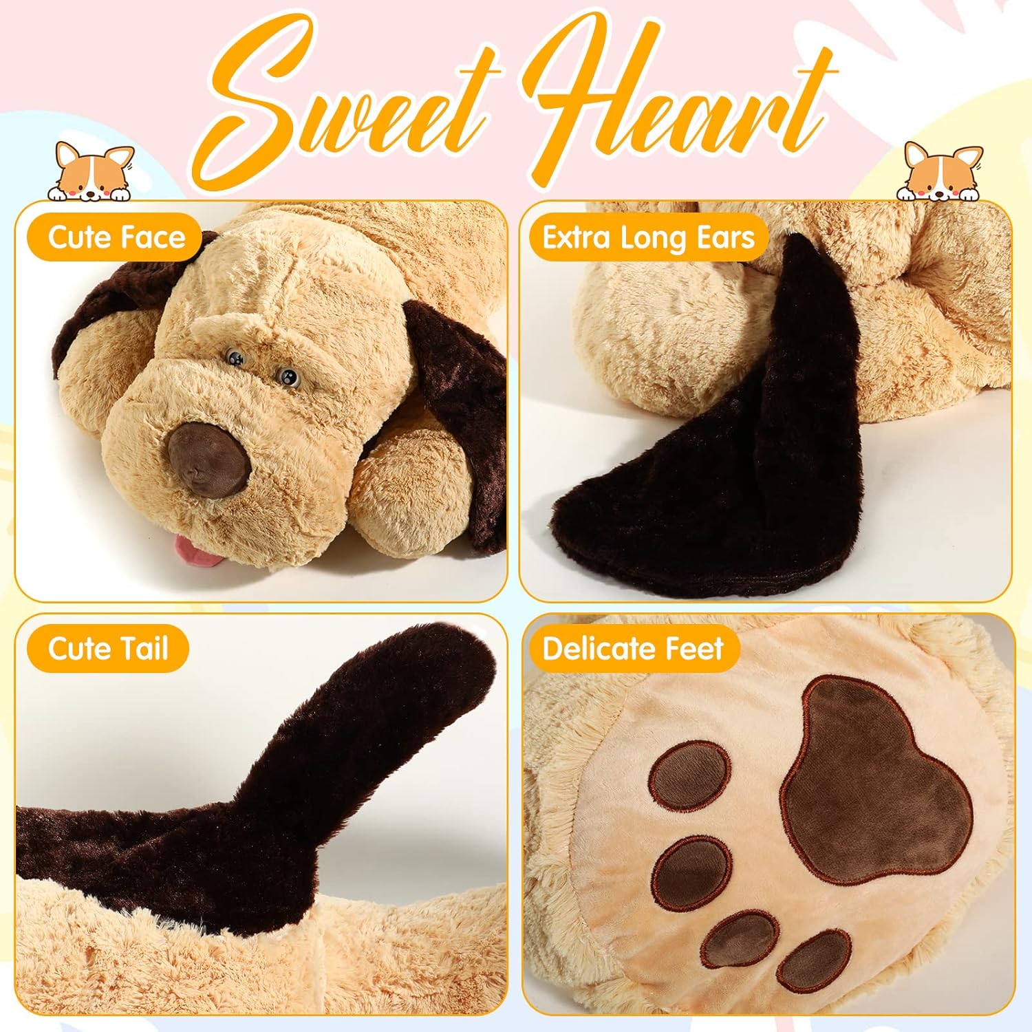 HyDren 55-inch Giant Dog Plush Toy