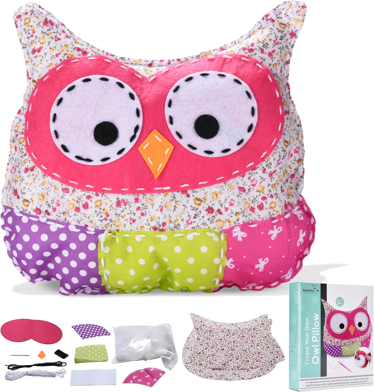 Neliblu Amazaque Owl Plush Pillow - Soft Cuddly Toy Pillow