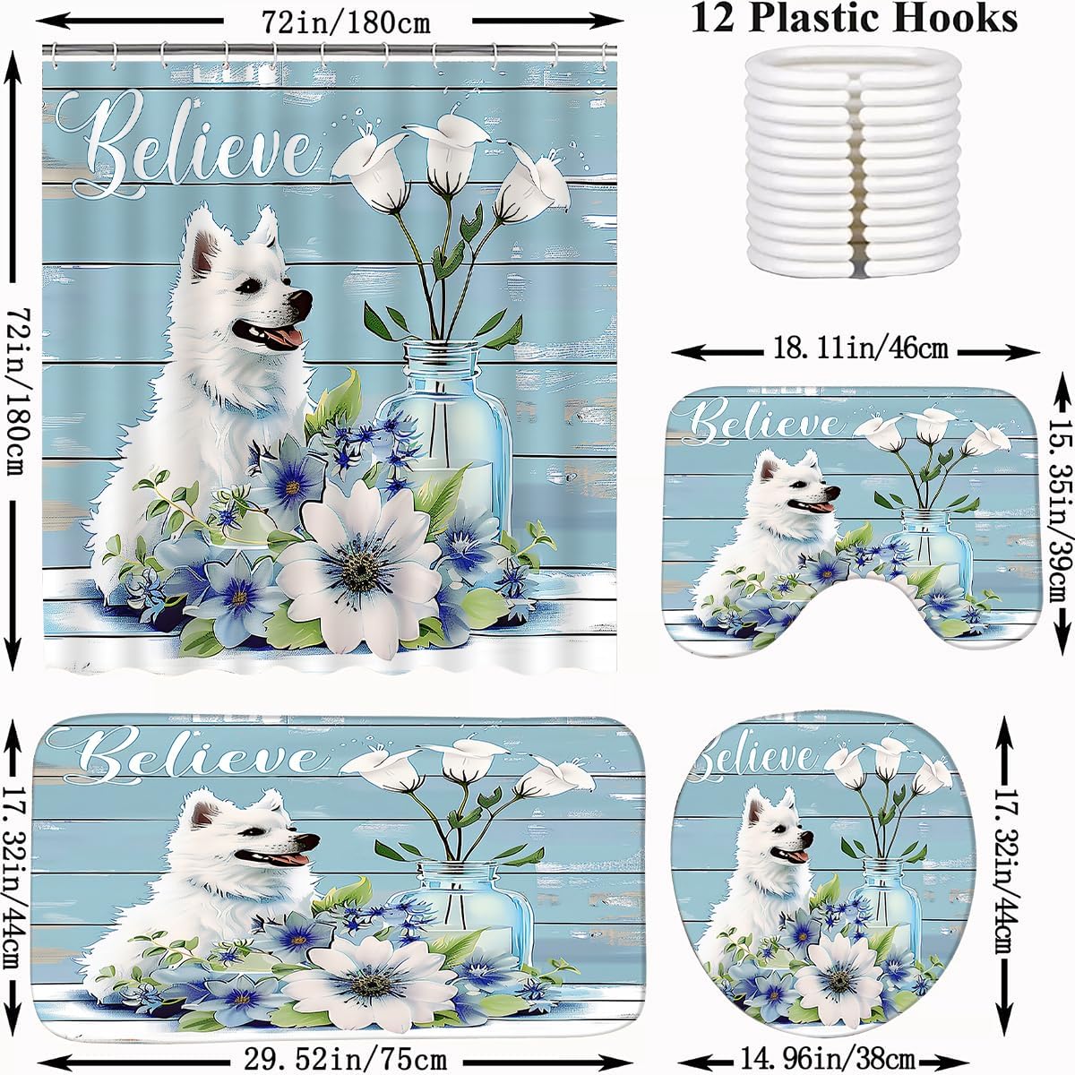 Alexex 4-Piece White Lilies