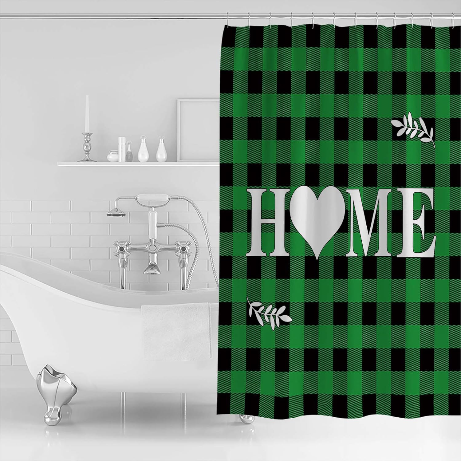 St Patricks Day Heart Shower Curtain