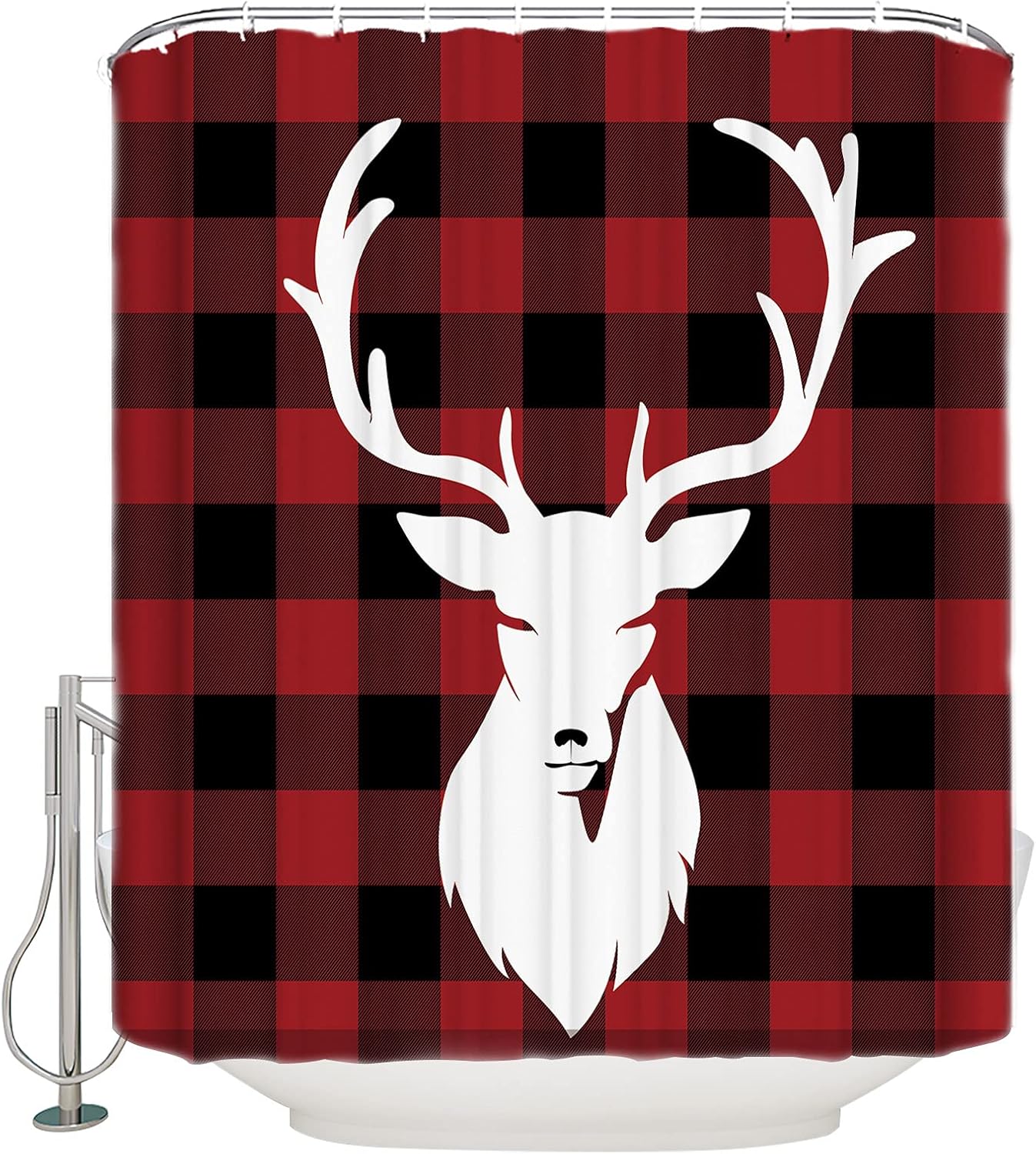 Waterproof 78-inch Shower Curtain with 12 Hooks