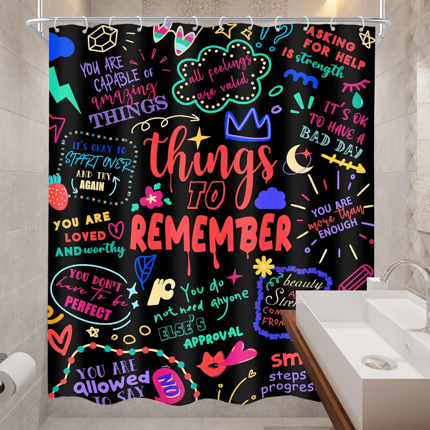 Cinbloo Kids Funny Functional Shower Curtain