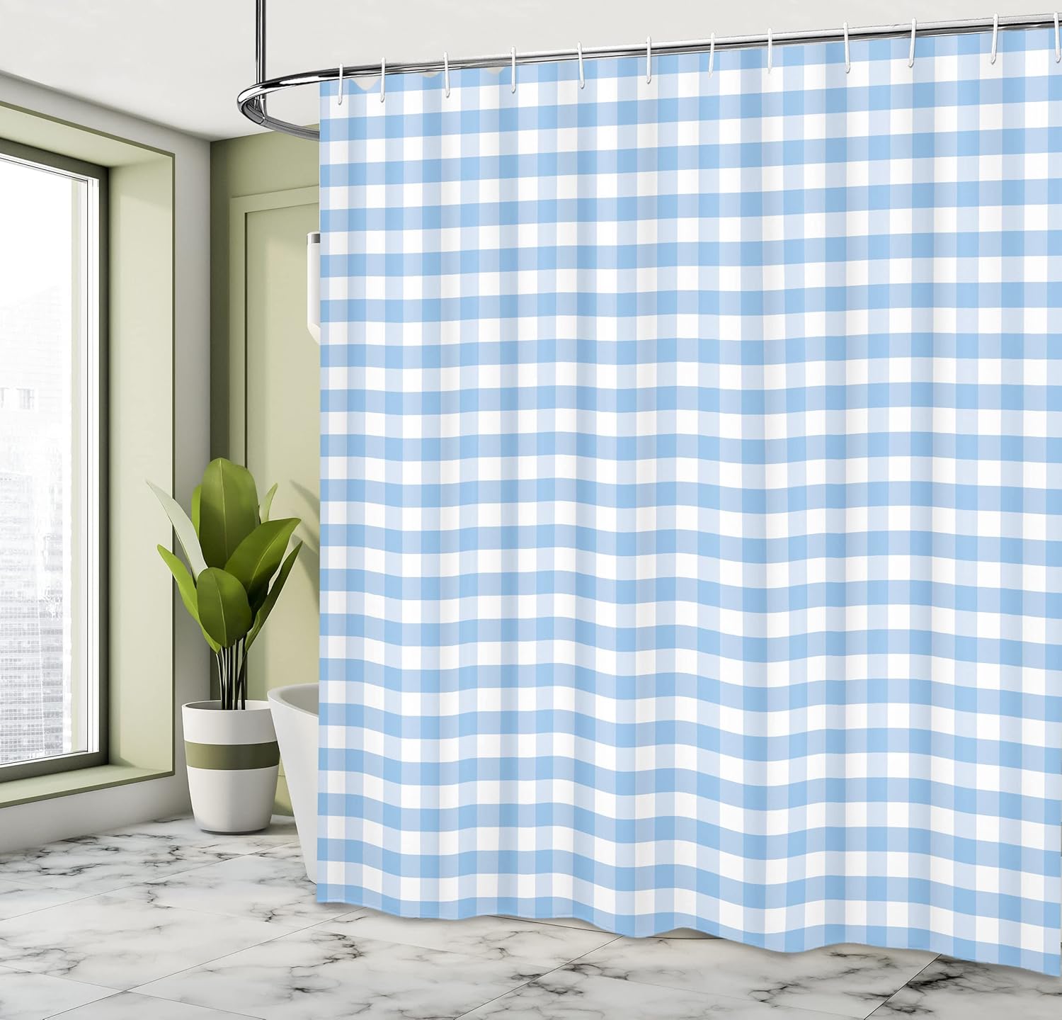 Perfect Ambesonne Checkered Shower Curtain