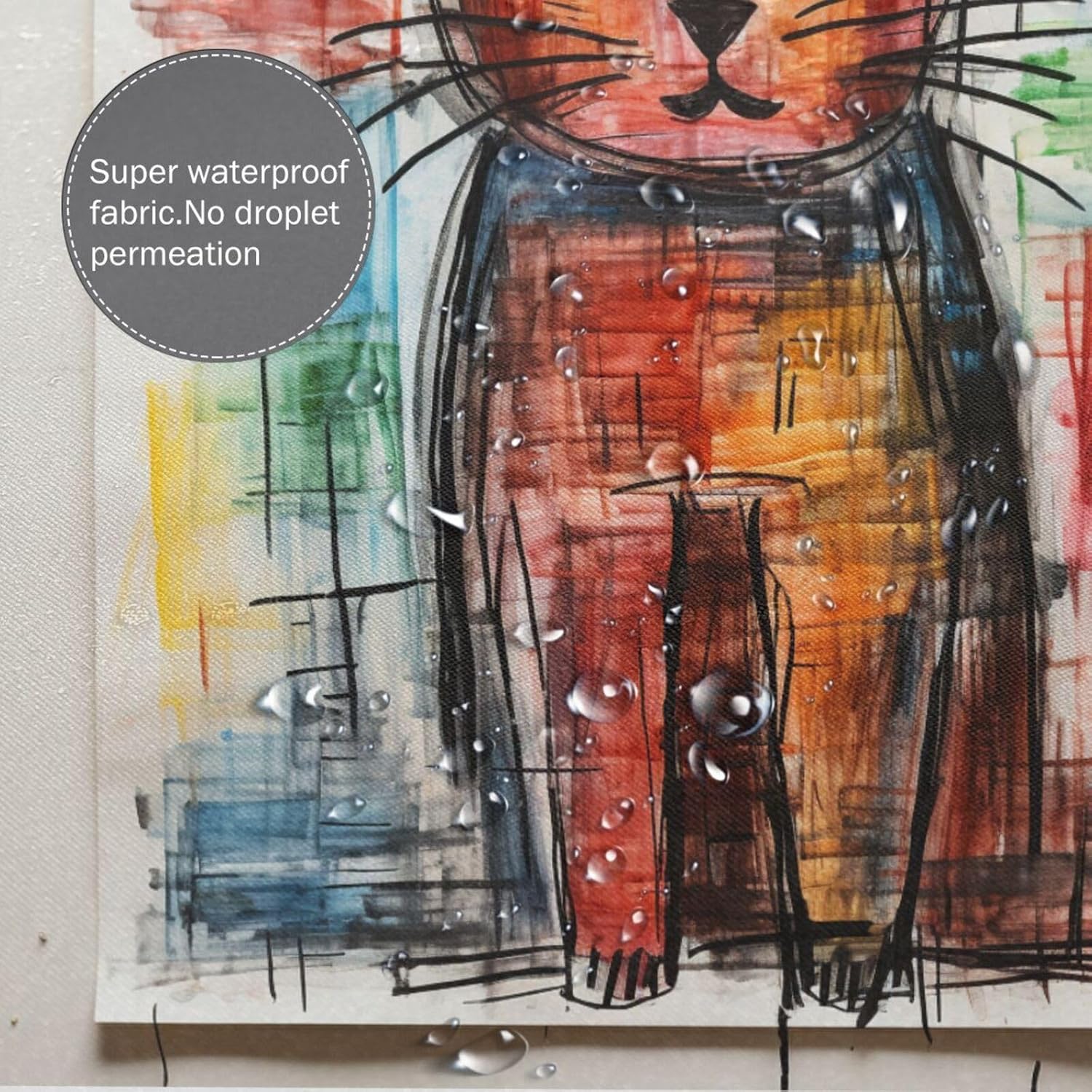 12 Piece Creative Crayon-Inspired Bathroom Shower Curtain Set for Home