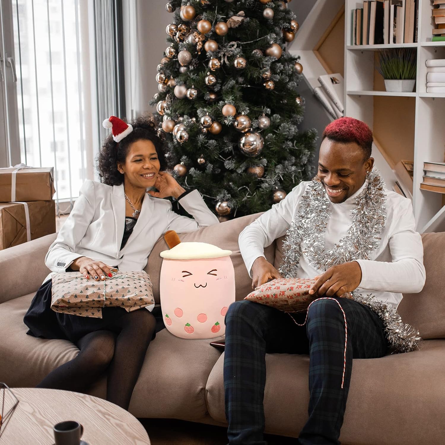 KEDE Cartoon Bubble Tea Plush Pillow - Multi Sizes