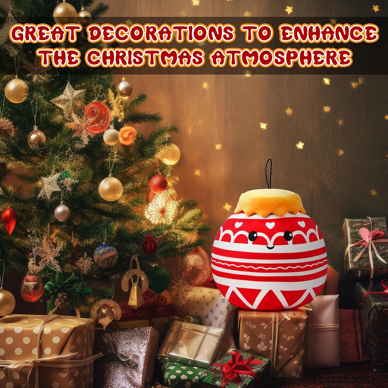 Huwena Christmas Ball Plush Throw Pillow Toy Gift 14 Inch