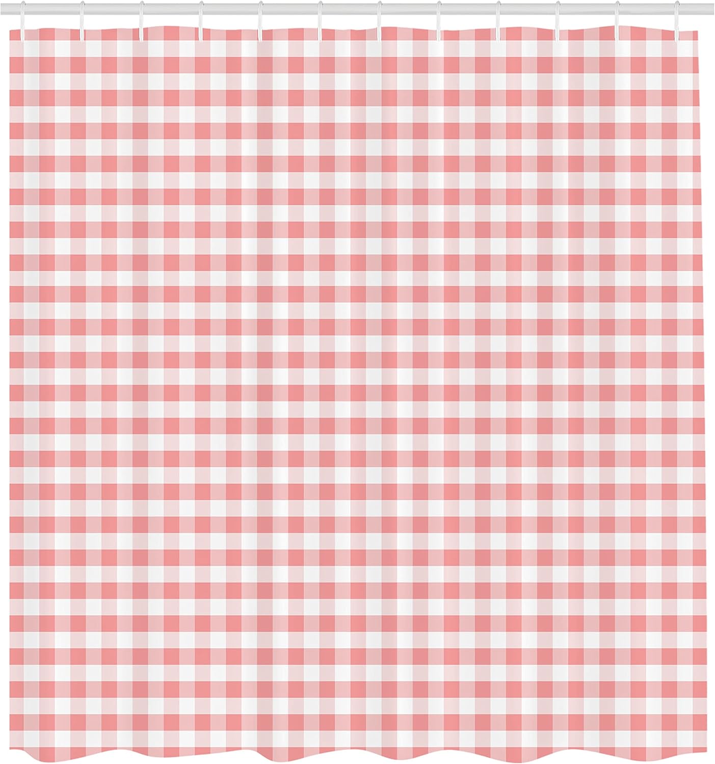 Ambesonne Checkered Shower Curtain Pastel Pink 69x70