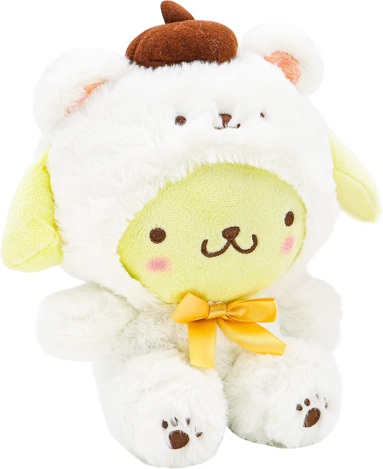 Cute Cross-Dressing White Bear Plush Doll Soft Stuffed Animal Toy