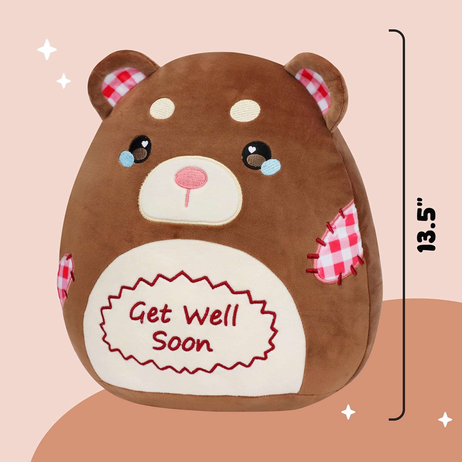 Cuteoy Get Well Soon Bear Plush Pillow