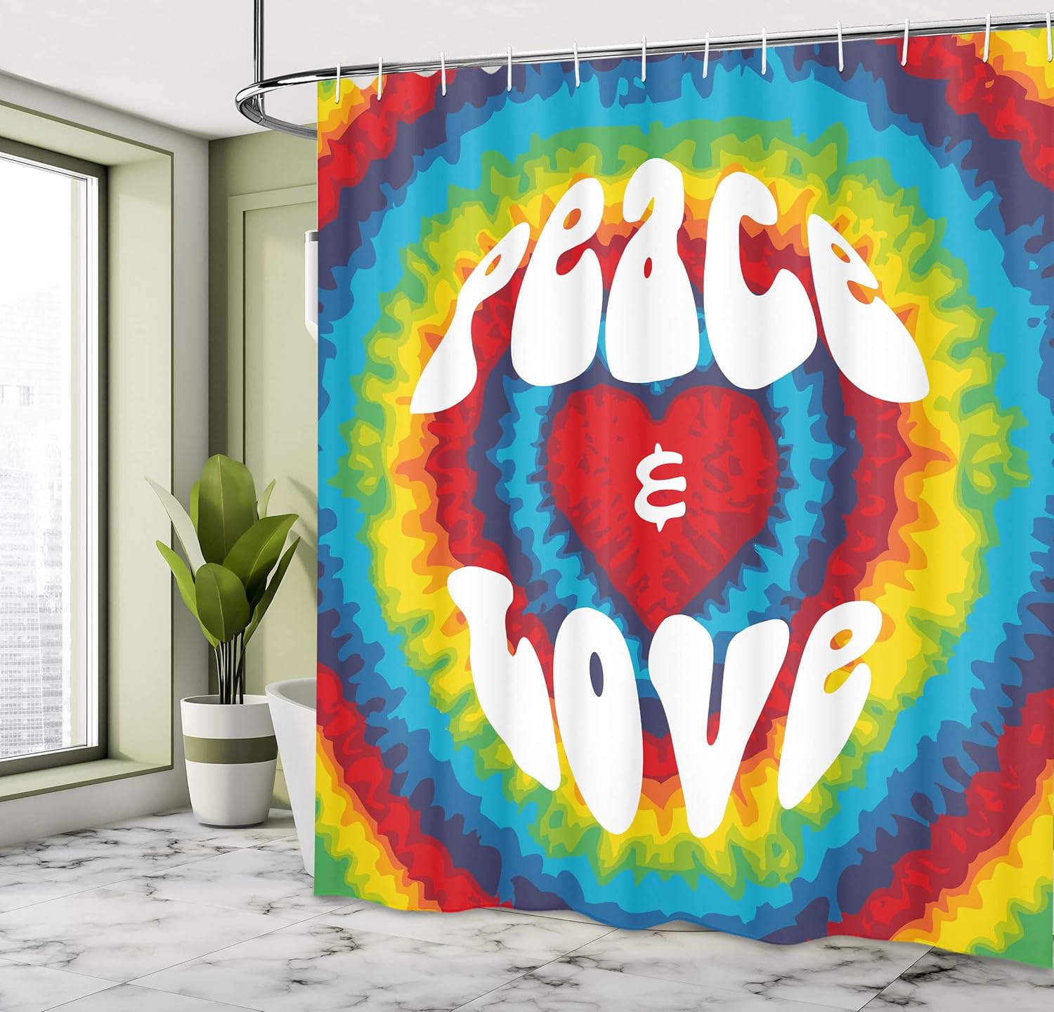 Ambesonne 70s Party Shower Curtain Set