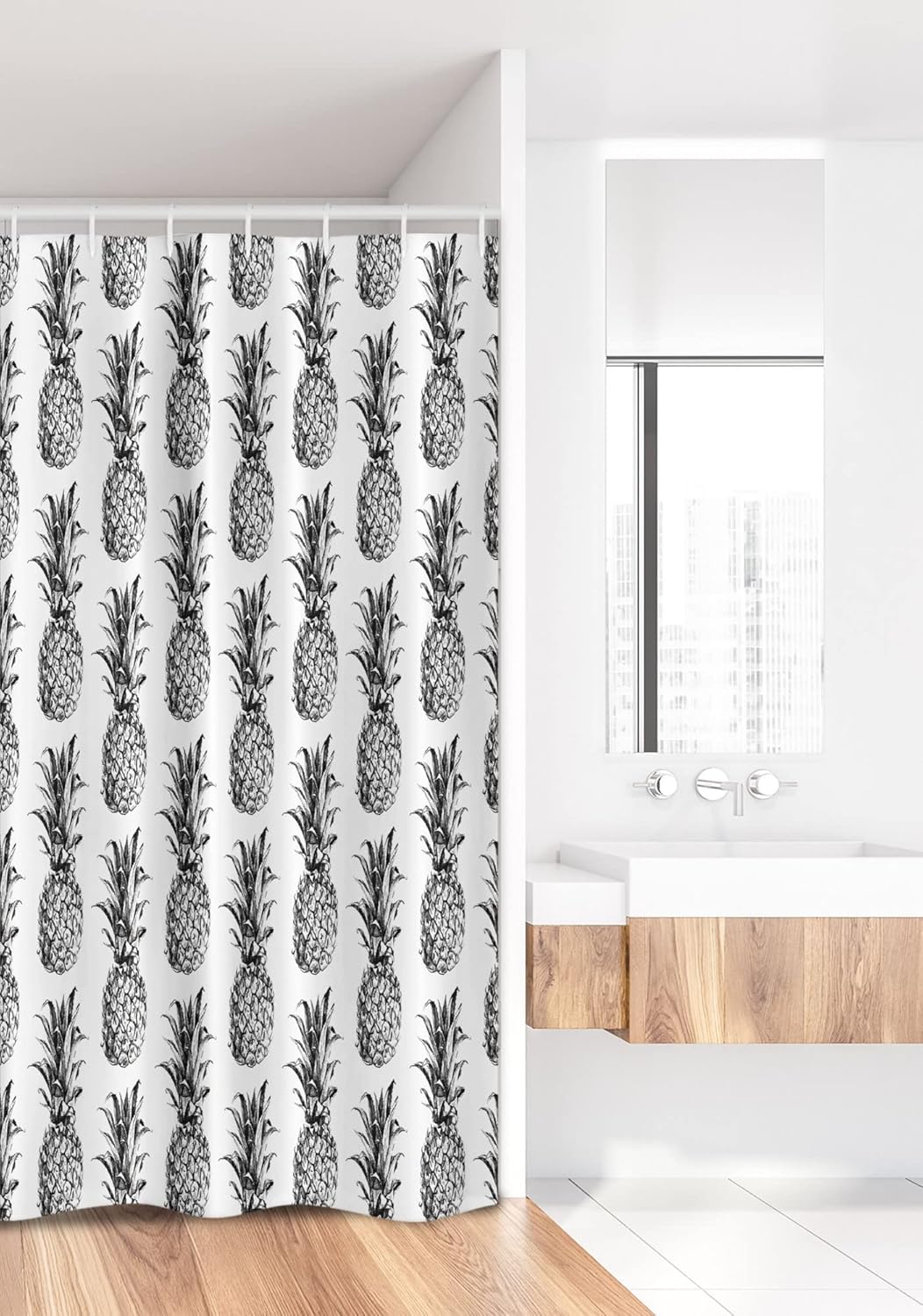 Vibrant Pineapple Shower Curtain for a Unique Bath Experience