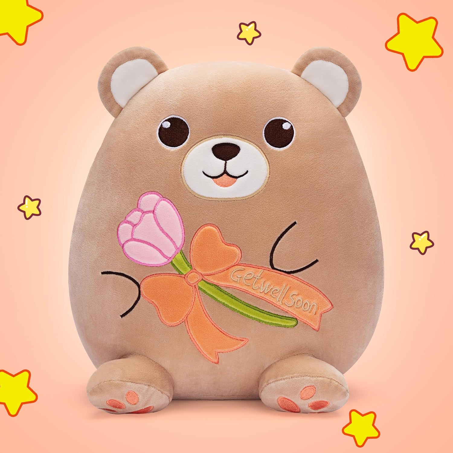 Get Well Soon Teddy Bear Plush Pillow