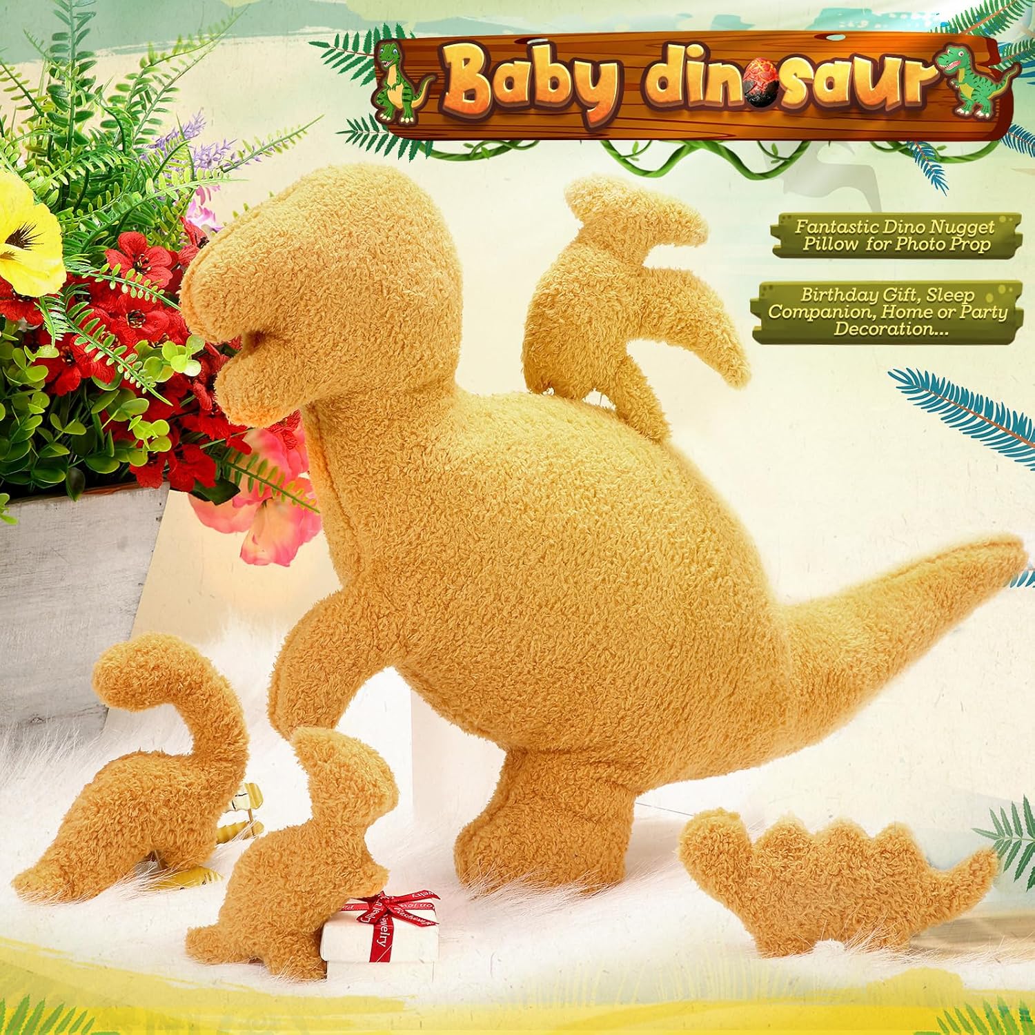 5-Piece Plush Dinosaur nugget Gift Set