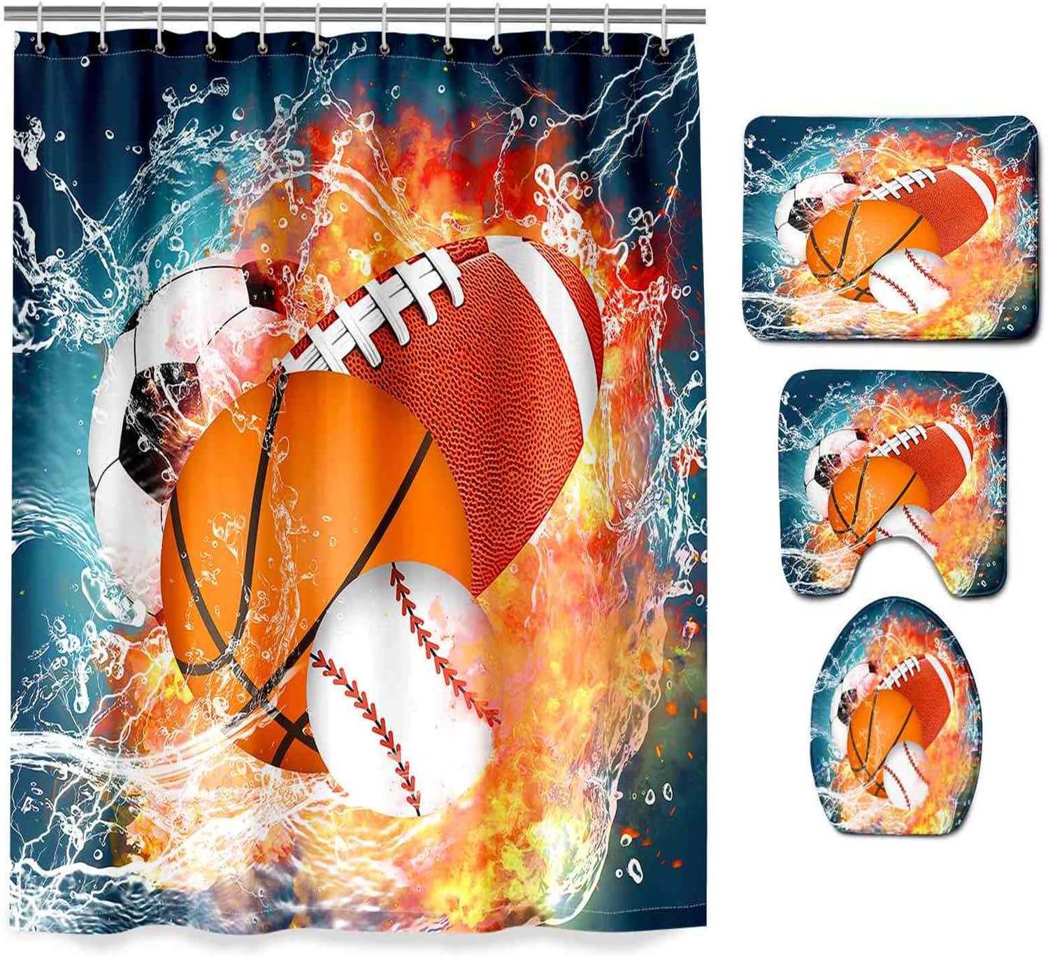 BasketballObservable Shower Curtain Set