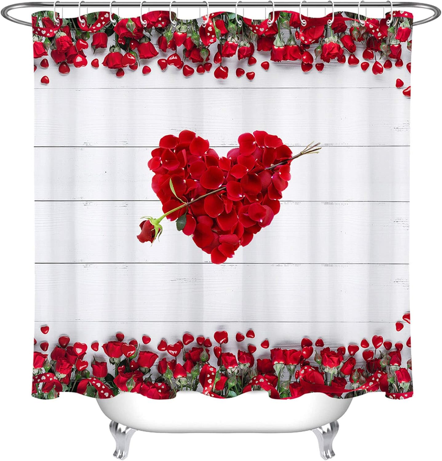 LB Red Rose Flower 72x72-Inch