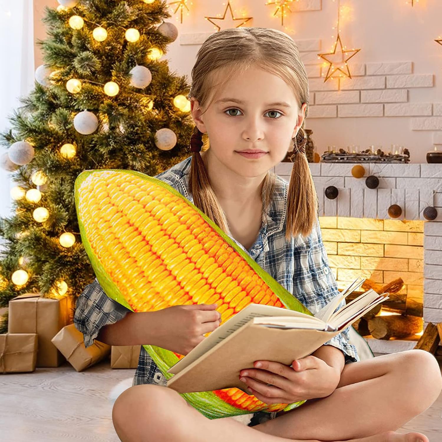 Creative 197-inch Corn Plush Pillow for Kids