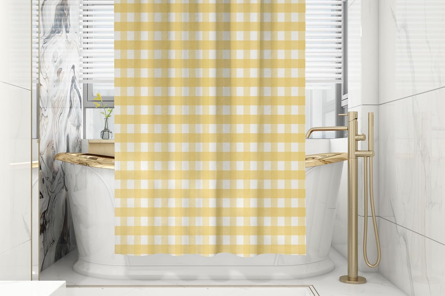 CAPSCEOLL Gingham Shower Curtain