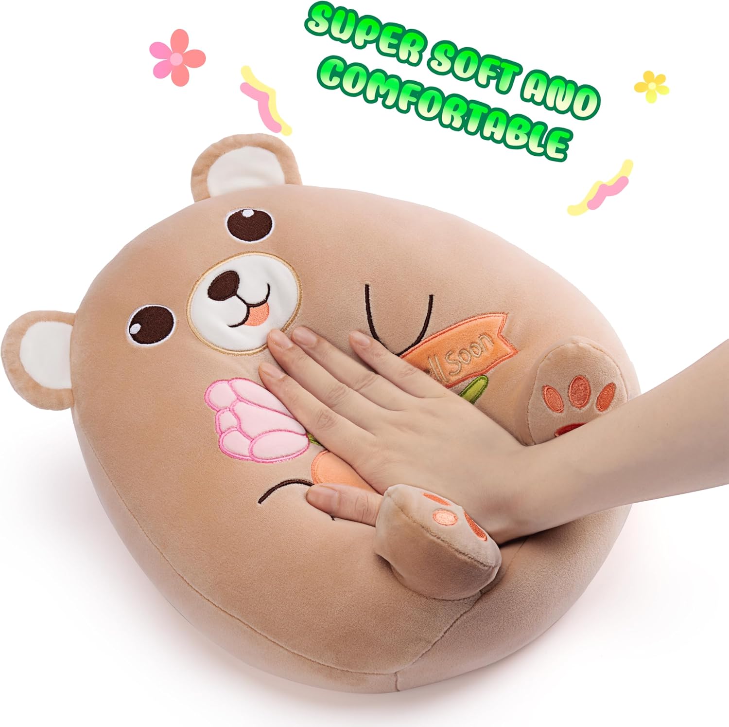 Get Well Soon Teddy Bear Plush Pillow