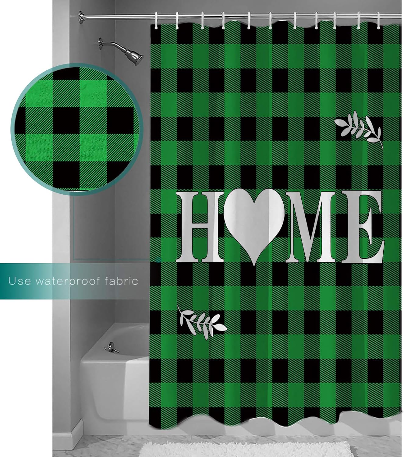 St Patricks Day Heart Shower Curtain