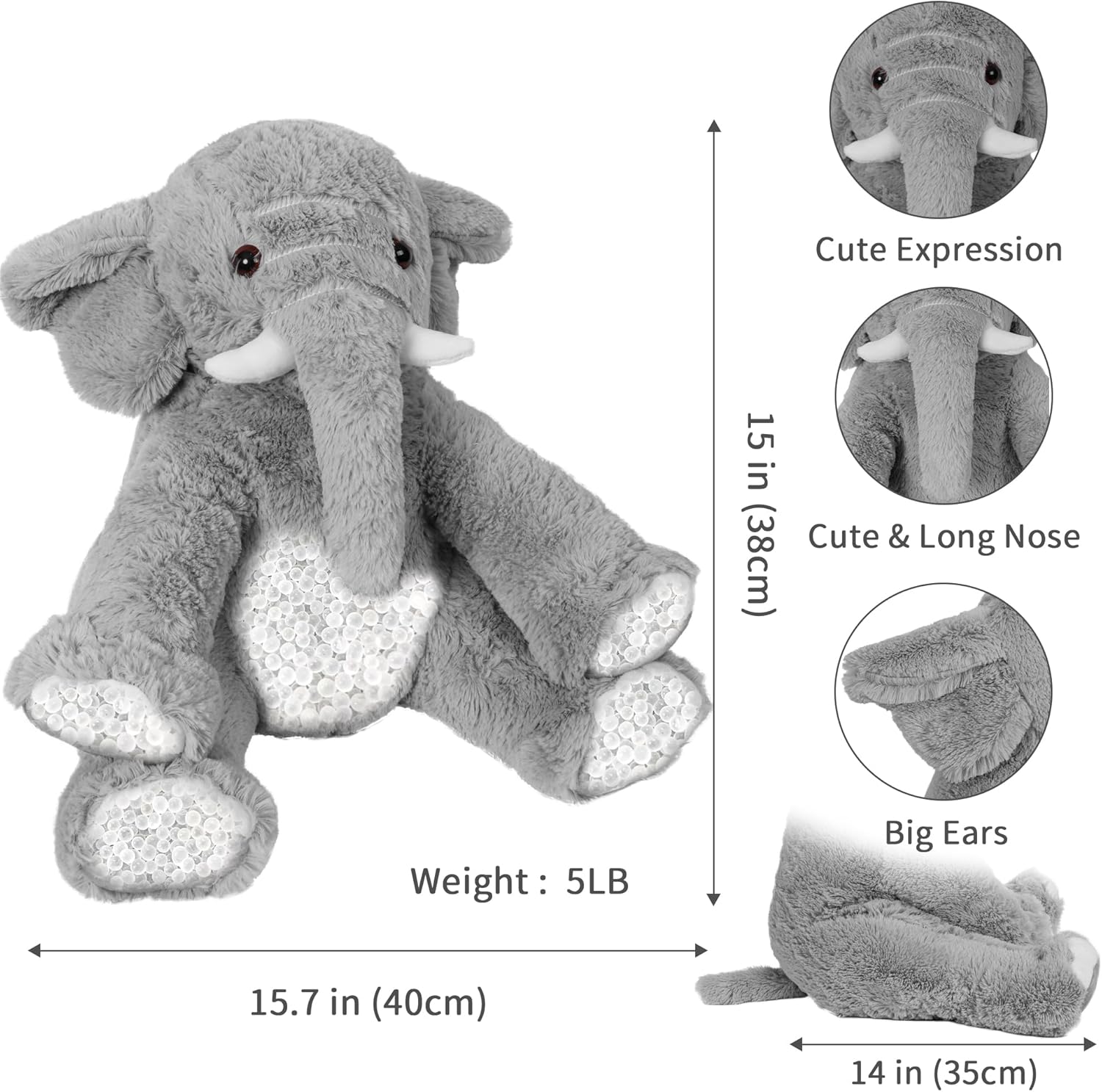 Weighted Elephant Plush