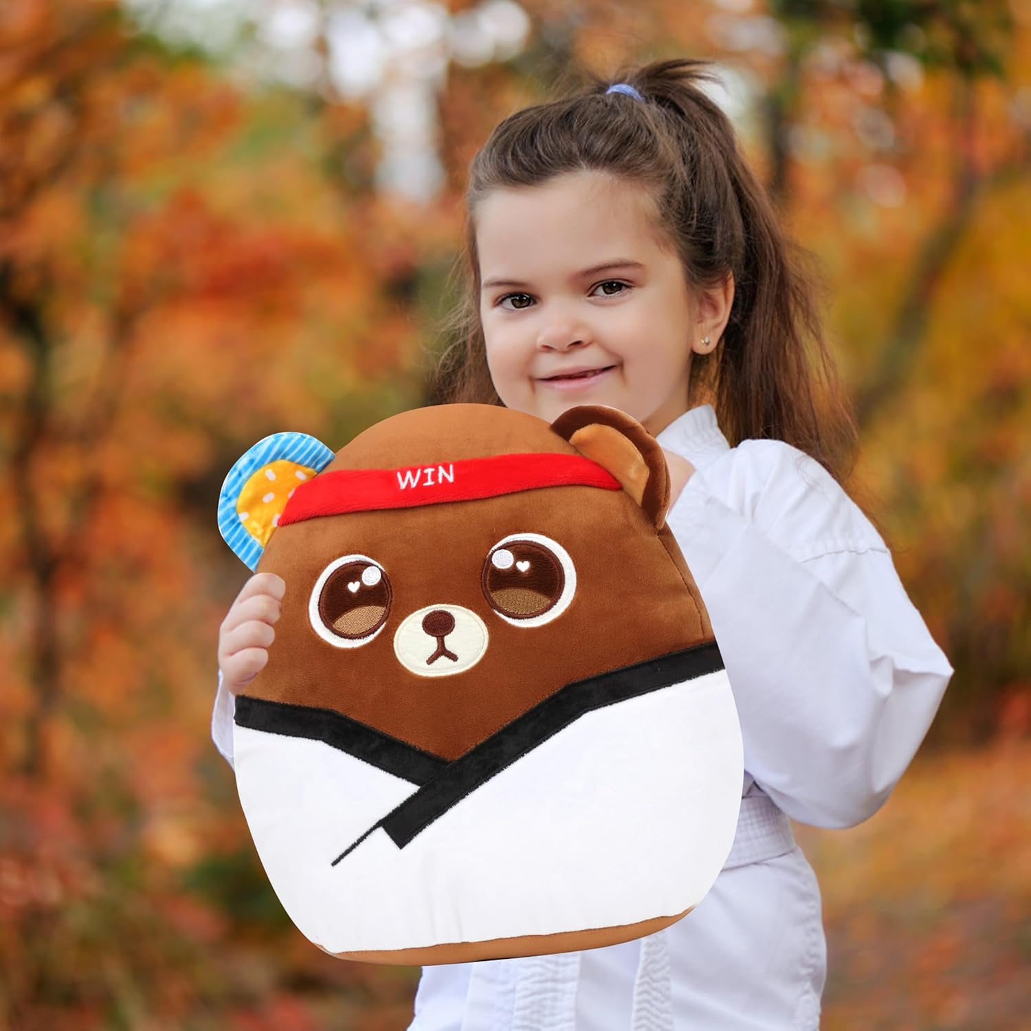 Easfan 12 Playful Taekwondo Bear Plush Pillow Perfect for Kids