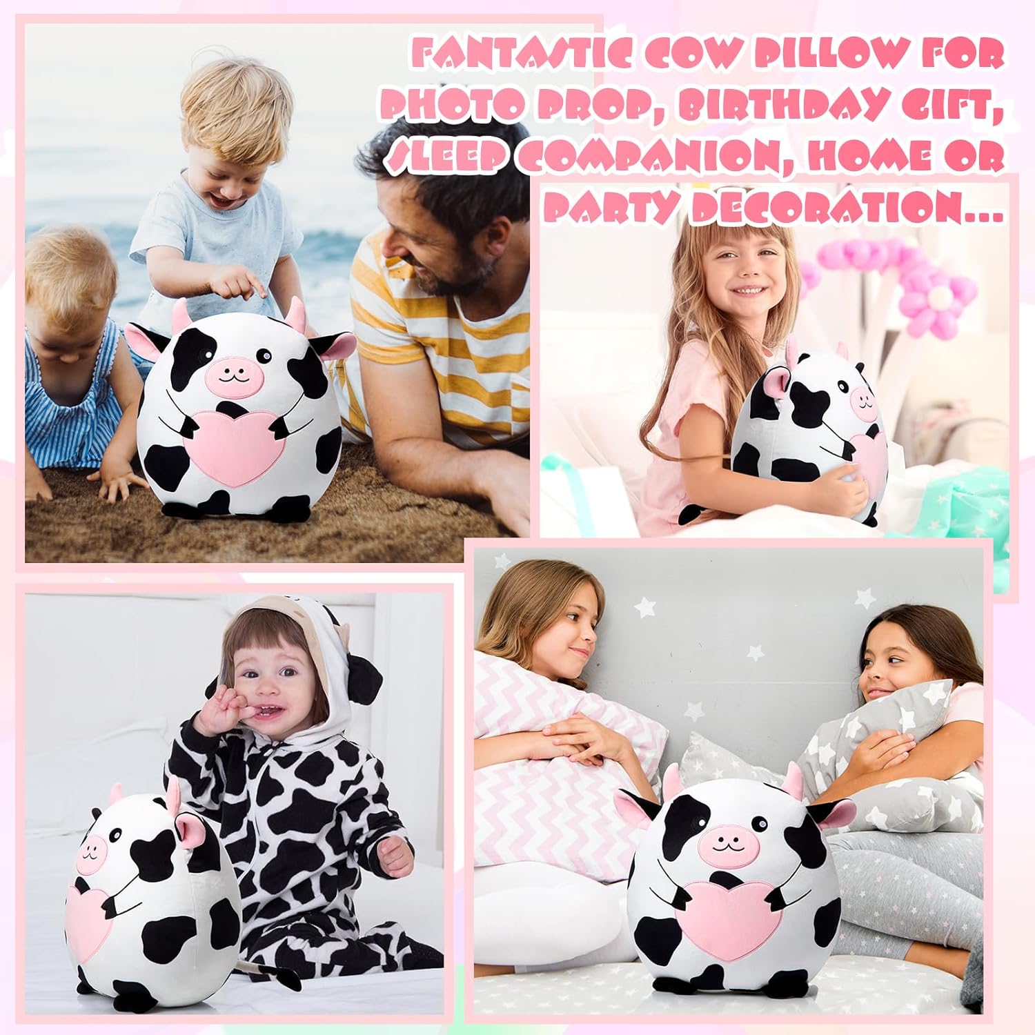 Leyndo Premium Cow Plush Pillow