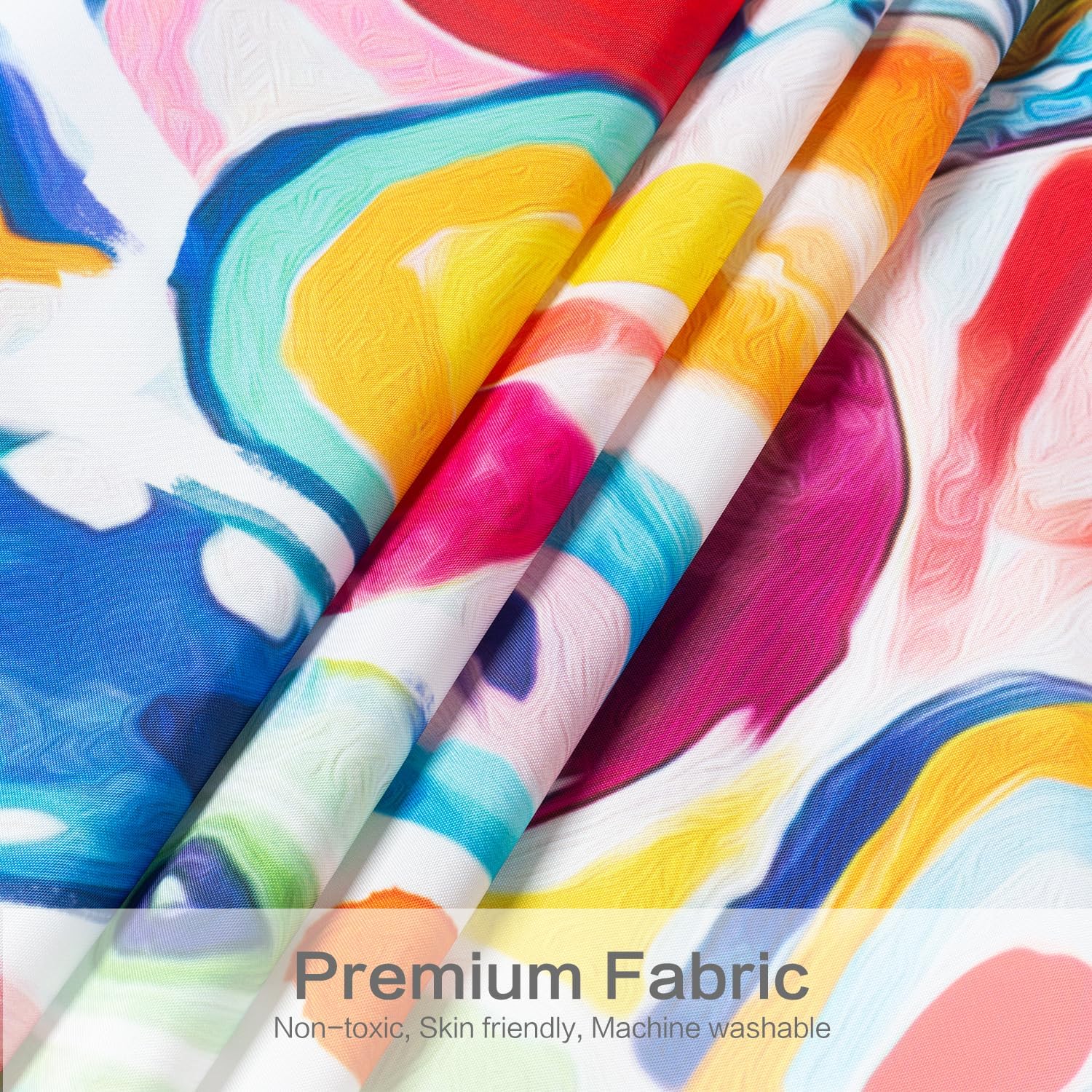 Vimorco Watercolor Peacock Shower Curtain