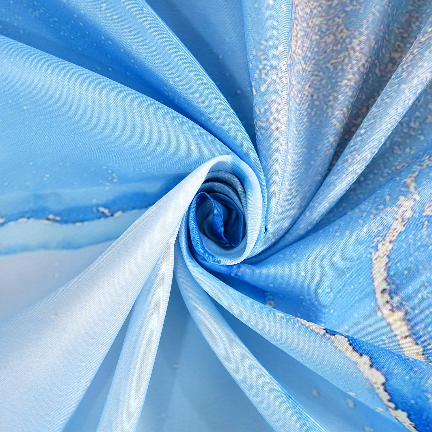 Blue Marble Modern Shower Curtain