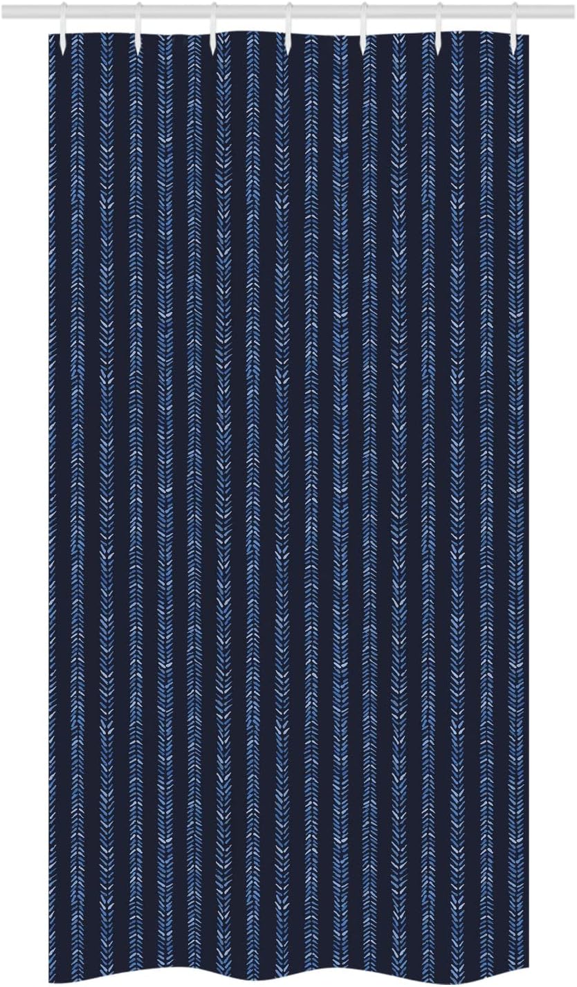 Stylish Herringbone Shower Curtain with Bold Design