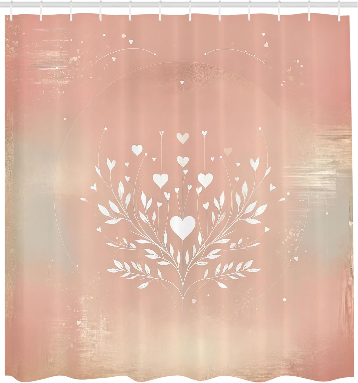 Ambesonne Pink Shower Curtain with Hooks