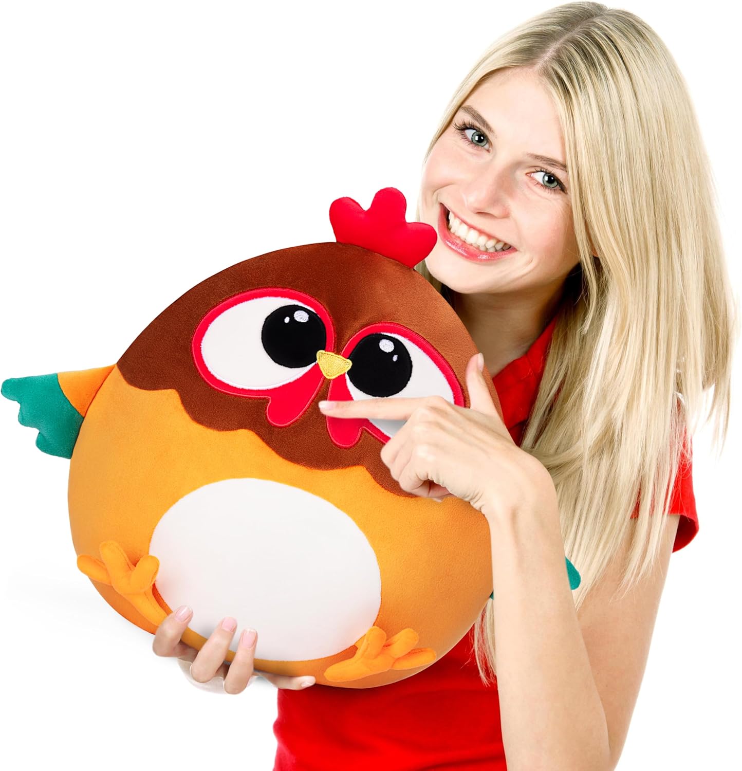 Big Adorable Orange Chicken Pillow Plush