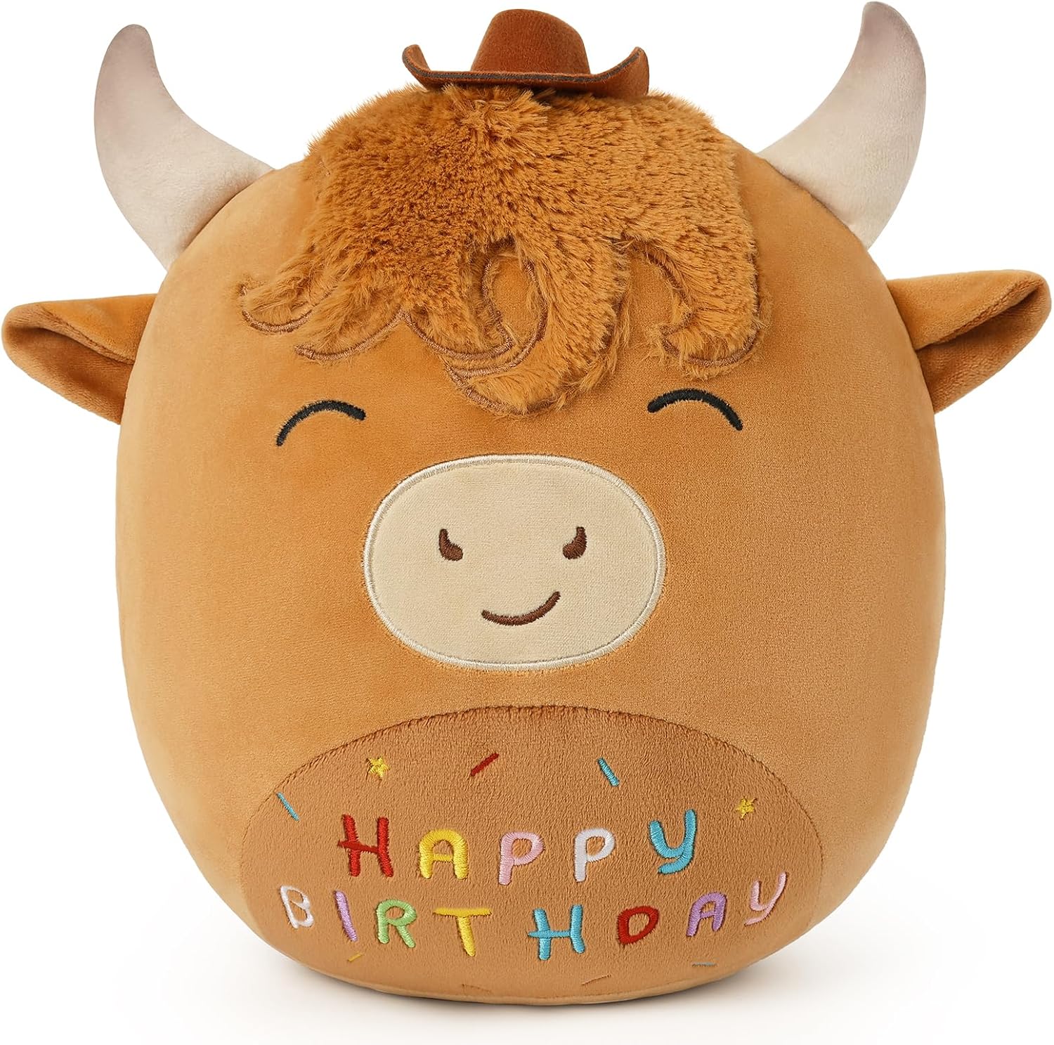 Cuckool 14 Highland Cow Stuffed Animal Plush Pillow Perfect Birthday Gift