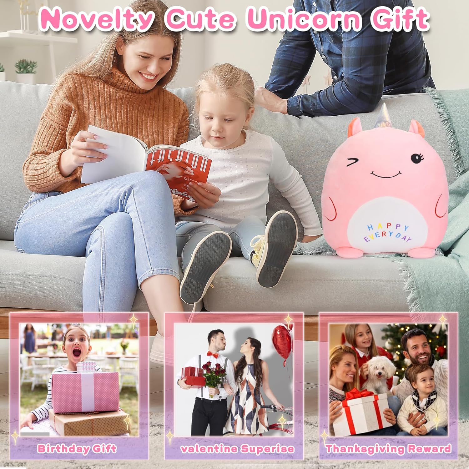 16 Unicorn Plush Pillow for Girls