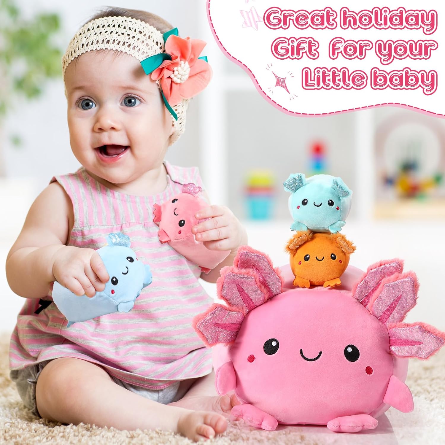 Stunning Kawaii Plush Animal Set with Interactive Design