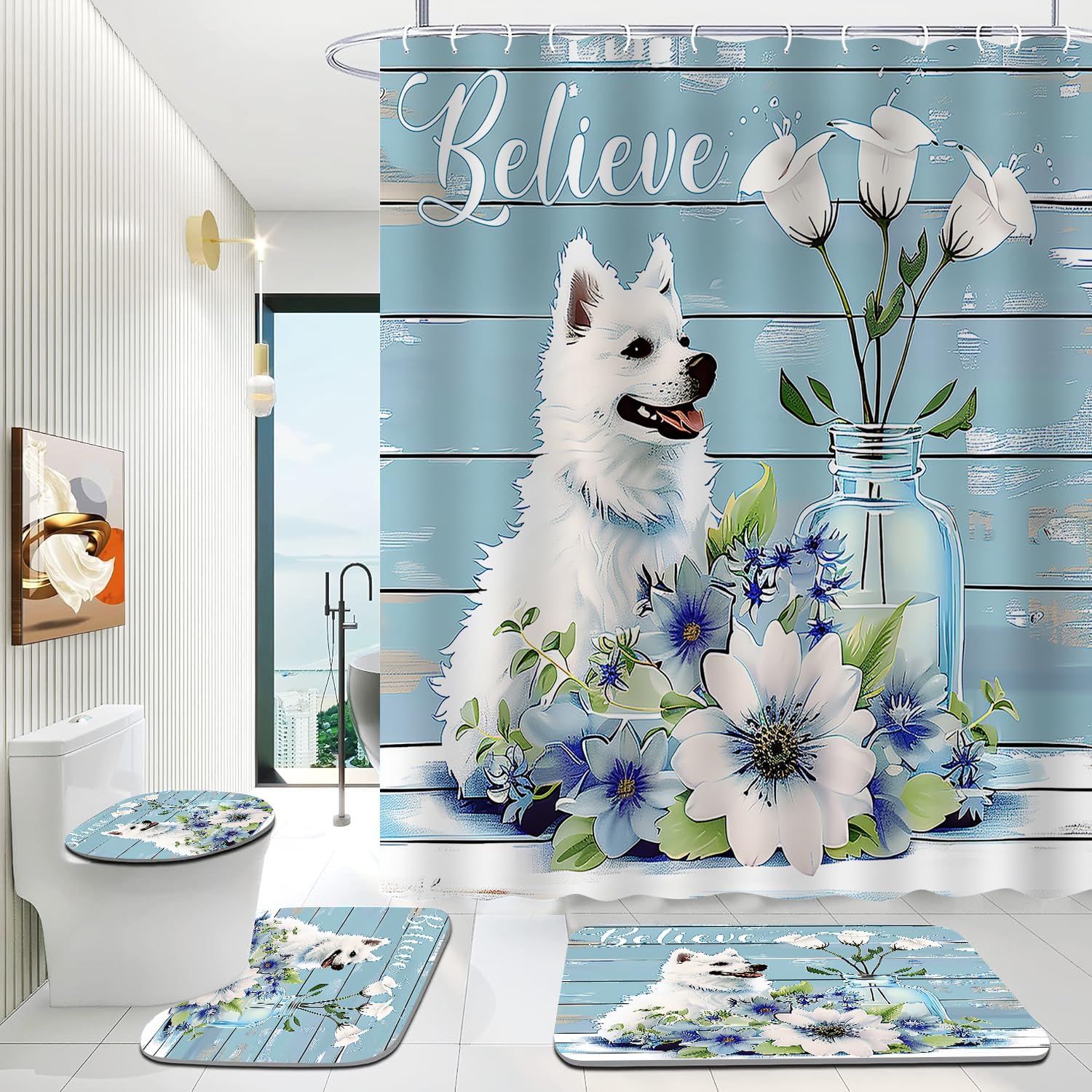 Alexex 4-Piece White Lilies