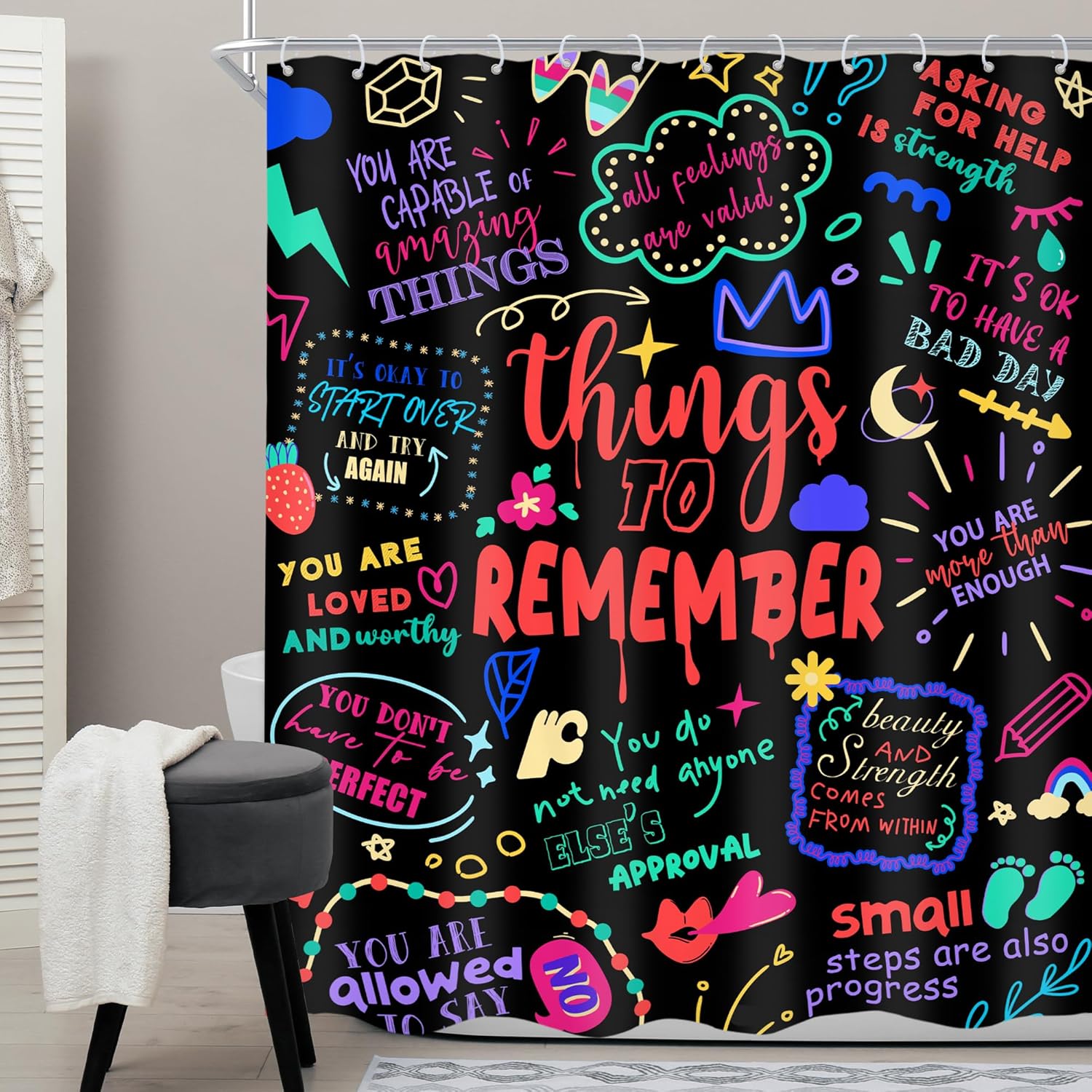 Cinbloo Kids Funny Functional Shower Curtain