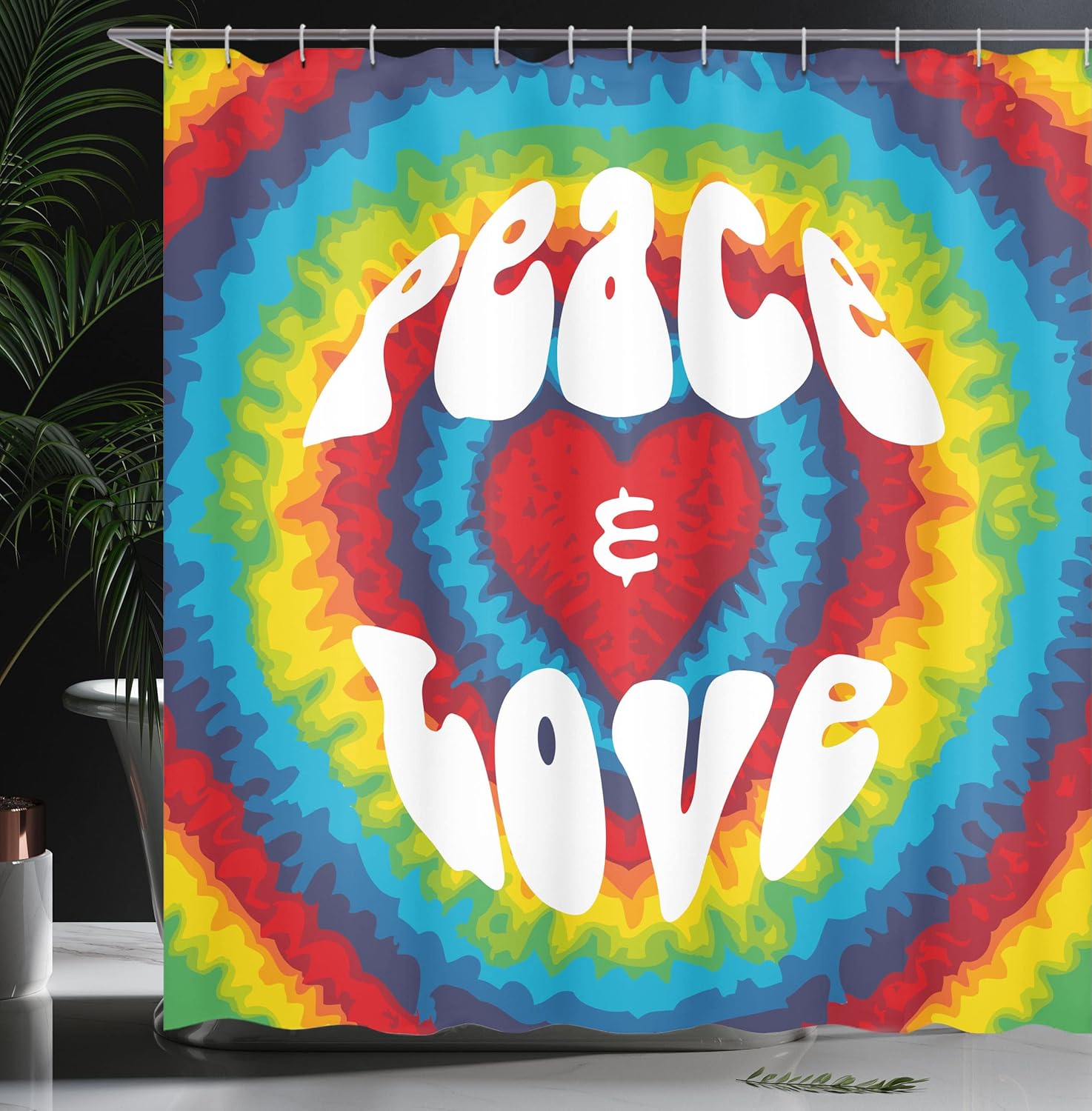 Ambesonne 70s Party Shower Curtain Set