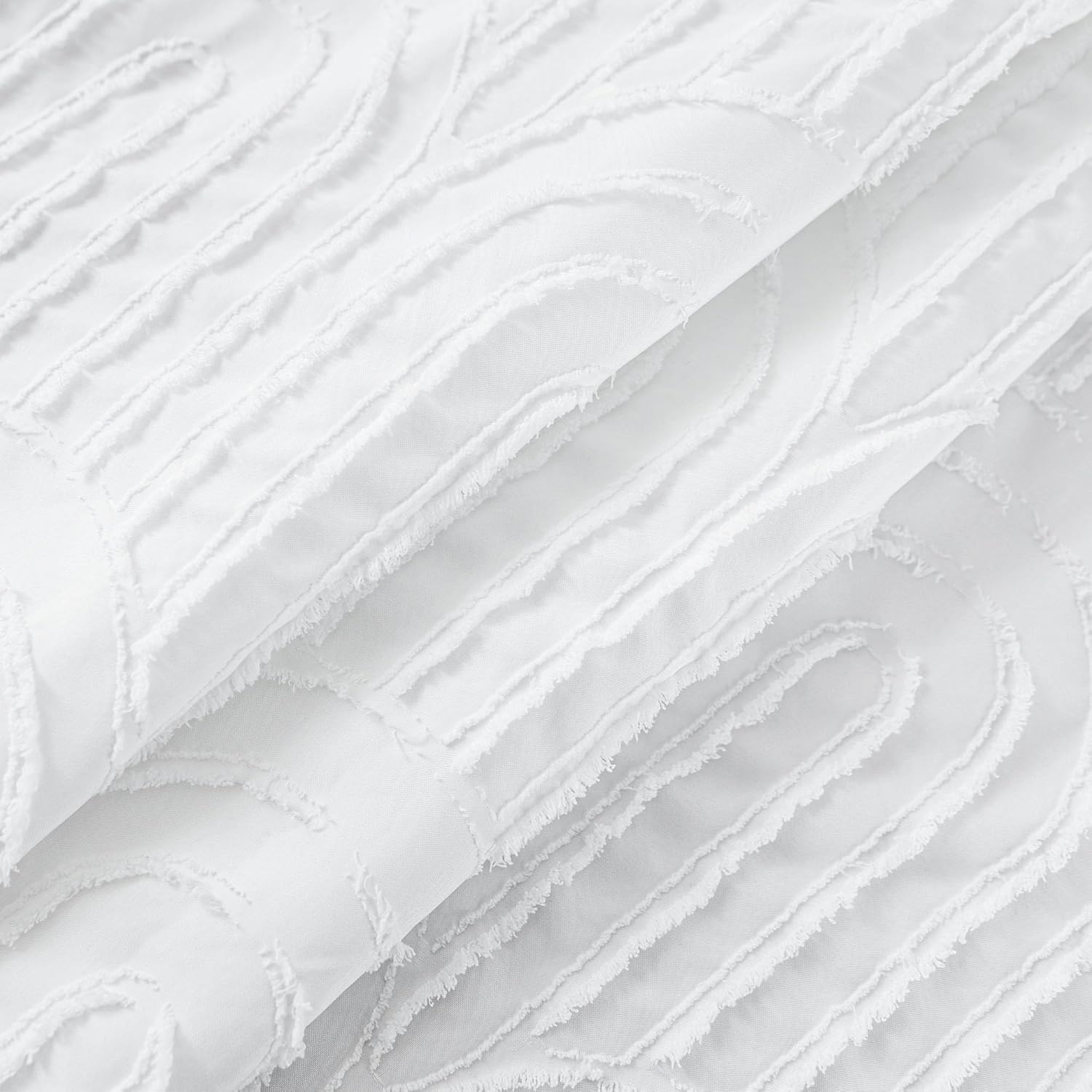 ROSERY No Hooks Shower Curtain Set for Bathroom