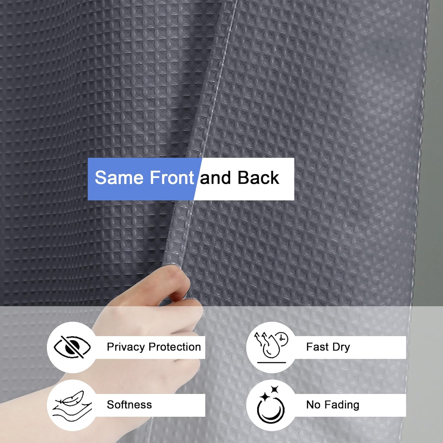 Sturdy Modern Bathroom Curtain Set for Narrow Stall