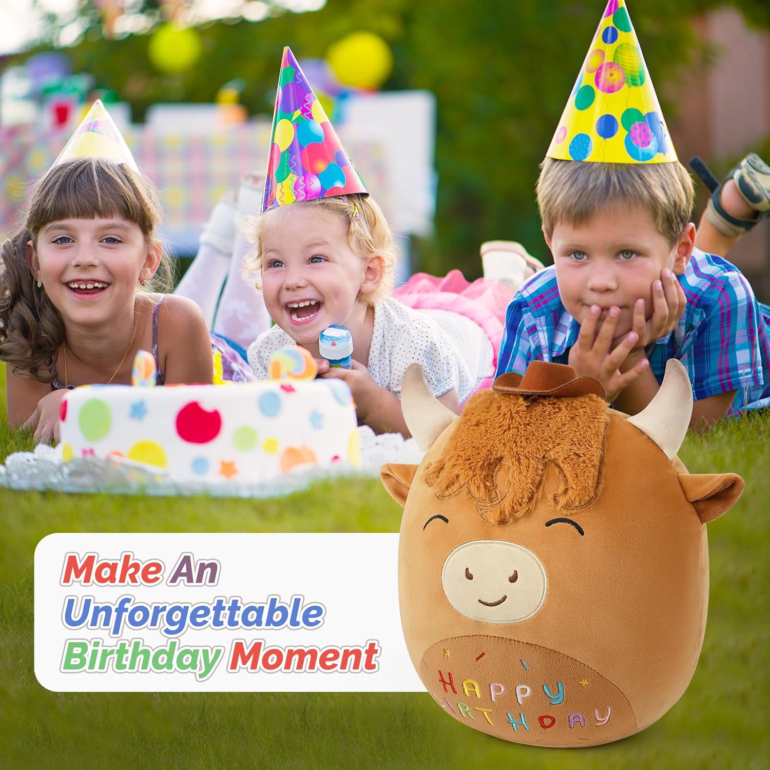 Cuckool 14 Highland Cow Stuffed Animal Plush Pillow Perfect Birthday Gift