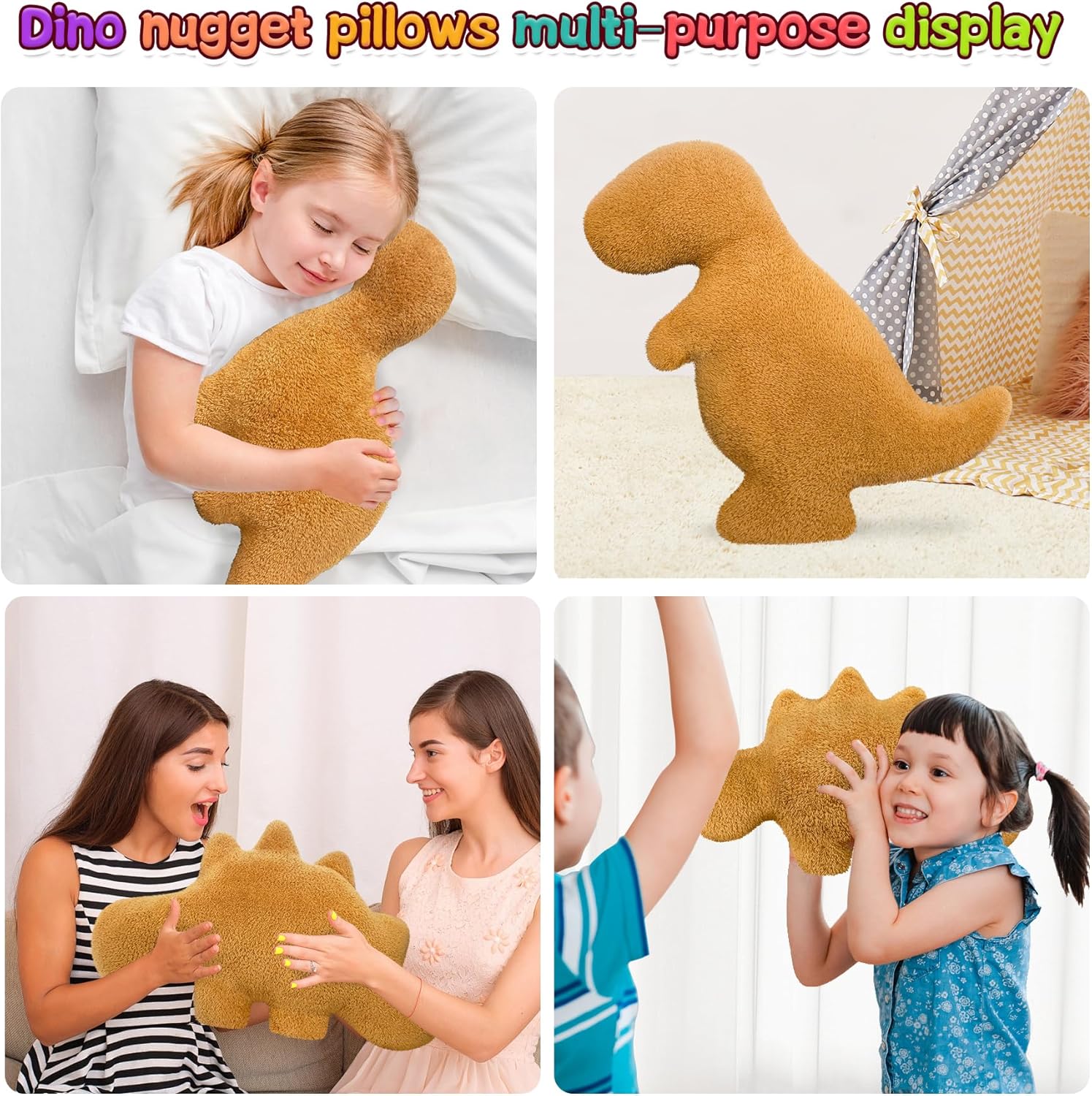 Dino Nugget Pillow Plush Funny Birthday Gift Set