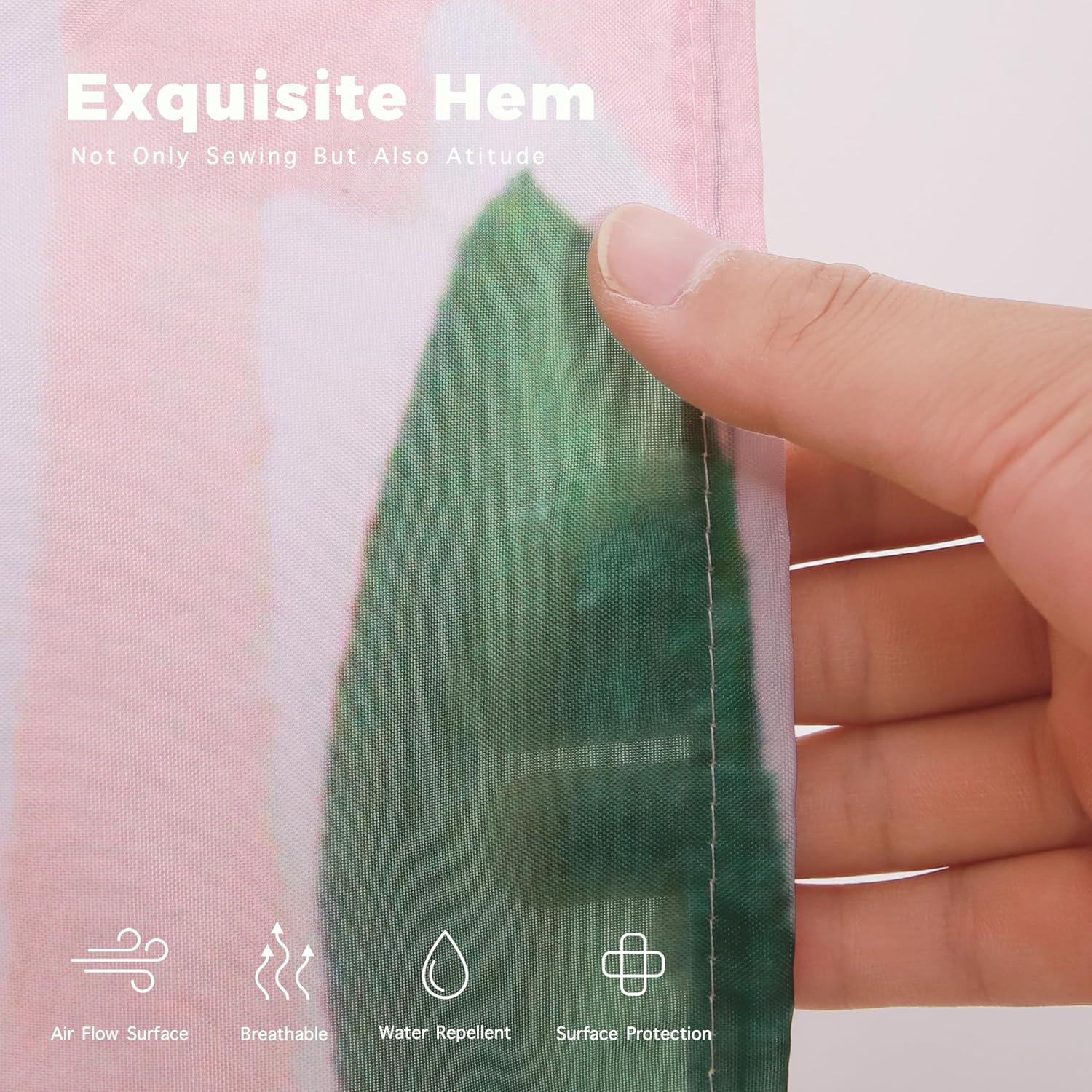 Elegant Peach Shower Curtain Set 72 x 72 Water Repellent 100 Recycled polyester