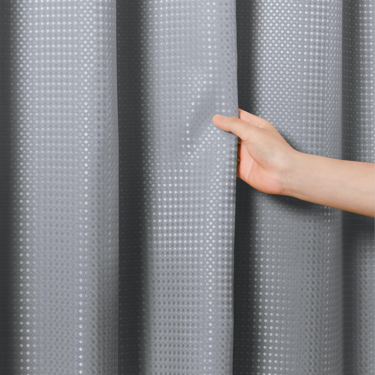 Naturoom Grey White Shower Curtain