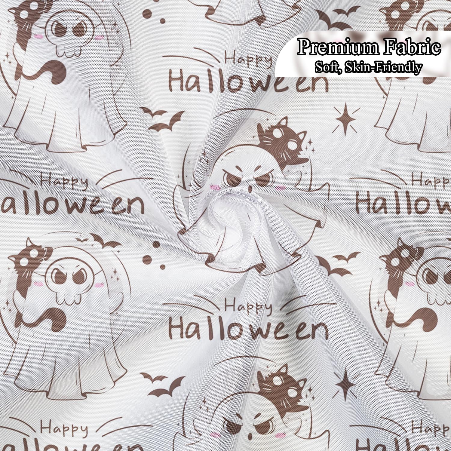 Sillsloso Halloween Ghost Shower Curtain 72x84 Inch